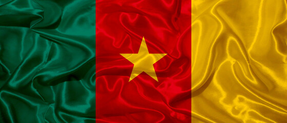 cameroon country flag waving