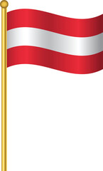 Fototapeta na wymiar Flag of Austria,Austria flag Golden waving isolated vector illustration eps10.
