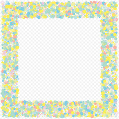 Orange Confetti Carnaval Transparent Background.