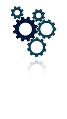 gear icon, Gear Settings thin line symbol, cogwheel