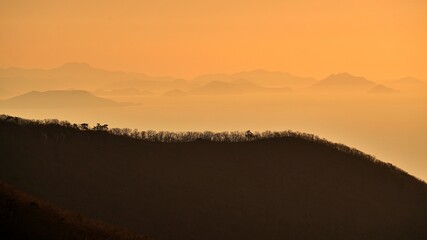 South Korea, Namhae sea, and sunrise scenery