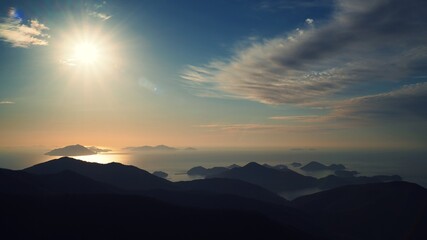 South Korea, Namhae sea, and sunrise scenery