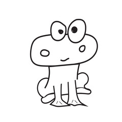 vector abstract frog icon frog black line symbol transparent background frog