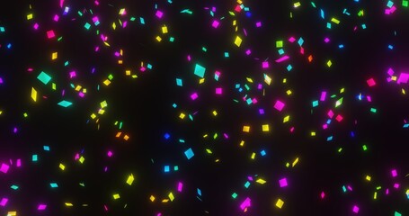 カラフルな輝く紙吹雪