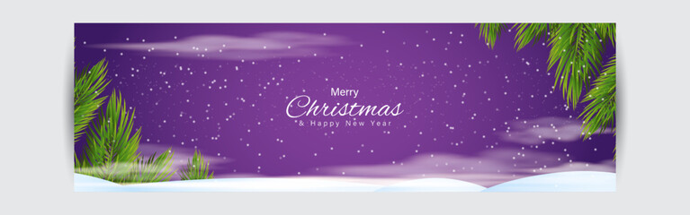 Naklejka na ściany i meble Vector illustration of Merry Christmas and Happy New Year greeting card
