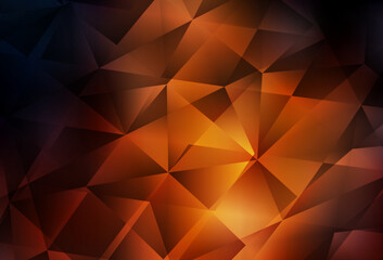 Fototapeta premium Dark Red vector polygon abstract backdrop.