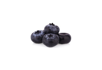 fresh blueberries isolated on white background