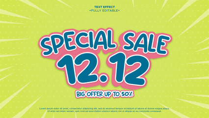 mega sale editable text effect