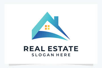 modern letter a real estate logo design template