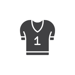 American football jersey vector icon