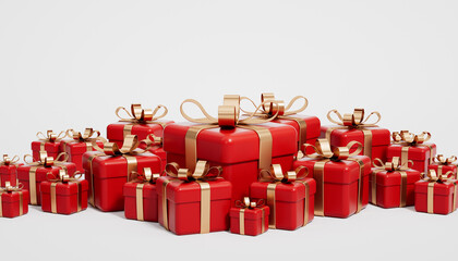3d rendering different gift box