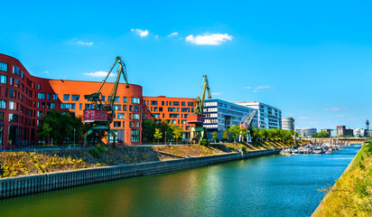 Inner Harbour of Duisburg in North Rhine-Westphalia, Germany