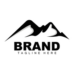 Mountain Logo, Vector Mountain Climbing, Adventure, Design For Climbing, Climbing Equipment, And Brand With Mountain Logo