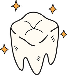 Hand Drawn good teeth illustration