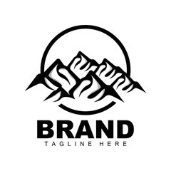 Mountain Logo, Vector Mountain Climbing, Adventure, Design For Climbing, Climbing Equipment, And Brand With Mountain Logo