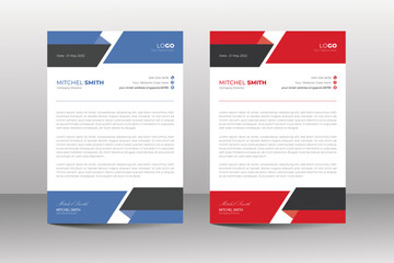 Corporate letterhead design template for your business