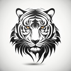 Fototapeta premium Tiger vector illustration for logo or design. Generative AI