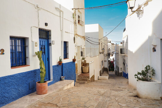 street in the village of mojacar 