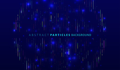 Particles liquid dynamic flow.