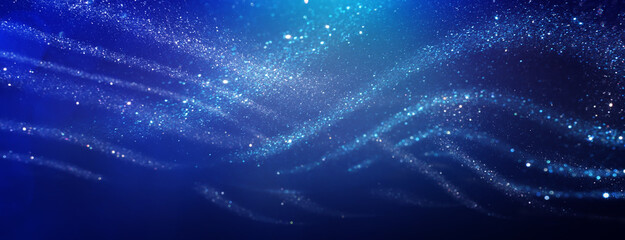 background of abstract bluer and silver glitter lights. defocused