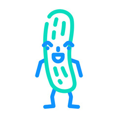 cucumber vegetable character color icon vector. cucumber vegetable character sign. isolated symbol illustration
