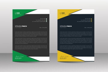 Modern and creative Business clean letterhead design template