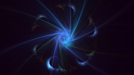 3D rendering abstract round light background