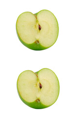 Fresh green apple isolated on transparent background