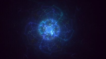 3D rendering abstract circle light background