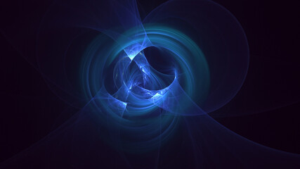 3D rendering abstract multicolor fractal light background