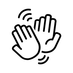 Obraz premium Black line icon for Meetup