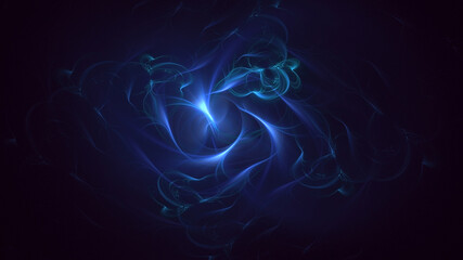 3D rendering abstract multicolor fractal light background