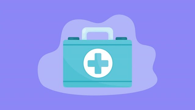 medical kit with cross animation