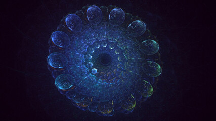3D rendering abstract circle light background
