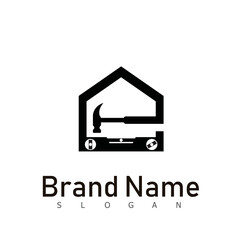 home repair buil logo real estate design symbol