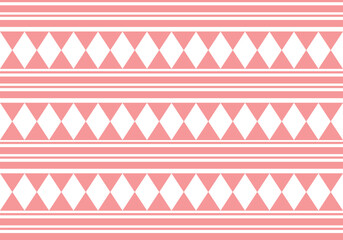 pink and white tribal traditional ikat ethnic pattern, design for ikat background, argyle fabric, pink gingham. Produced in many traditional textile centers around the world. including in India