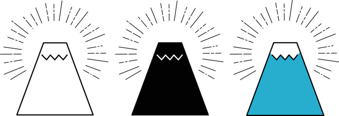 シンプルな富士山のイラスト
