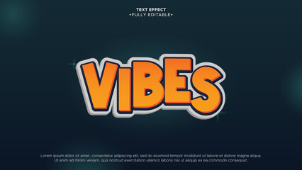 Obraz premium vibes 3d text effect