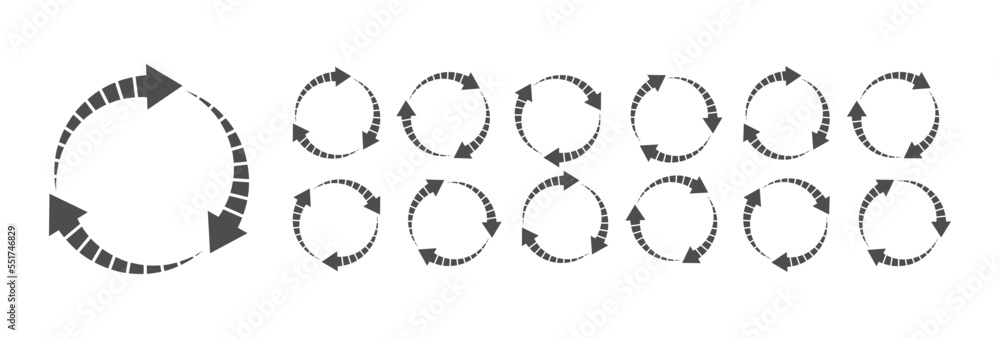 Fototapete circular loading buffering icons vector video ready for animation gif all keyframes frames bufring c
