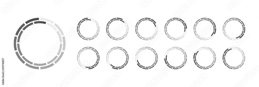 Fototapete circular loading buffering icons vector video ready for animation gif all keyframes frames bufring c