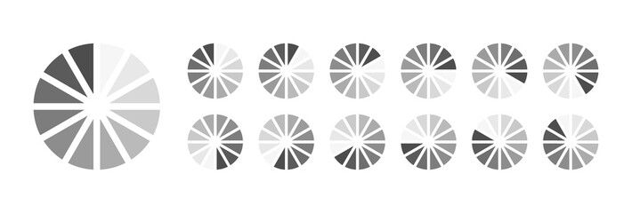 Circular Loading Buffering Icons Vector Video Ready for Animation Gif All Keyframes Frames Bufring Circle Waiting for Connection Buffer Preloader Download Symbol Easy Replace Color