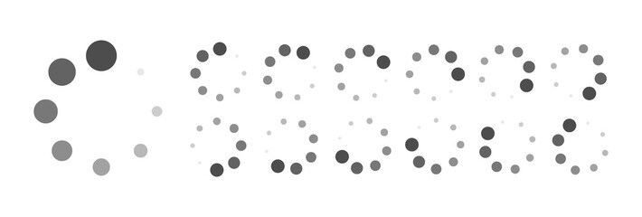 Circular Loading Buffering Icons Vector Video Ready for Animation Gif All Keyframes Frames Bufring Circle Waiting for Connection Buffer Preloader Download Symbol Easy Replace Color