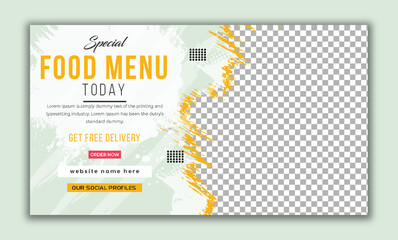 Special Food Menu thumbnail or web banner design