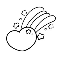 valentine's day cute cartoon sweet little rabbit