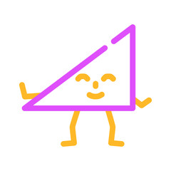 triangle geometric character color icon vector. triangle geometric character sign. isolated symbol illustration