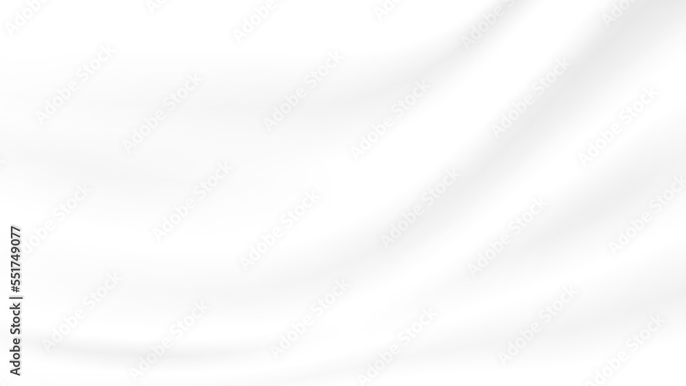 Wall mural abstract blank white soft fabric folding texture background for decorative graphic design