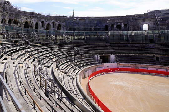 first century french Roman amphitheatre in Nimes south France