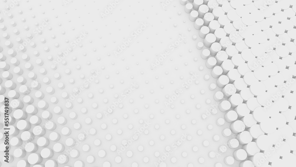 Poster 3d cubic blocks rectangle with perspective render illustration
