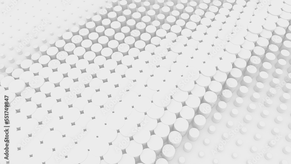 Poster 3d cubic blocks rectangle with perspective render illustration