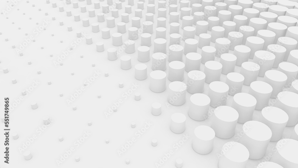 Aufkleber 3d cubic blocks rectangle with perspective render illustration